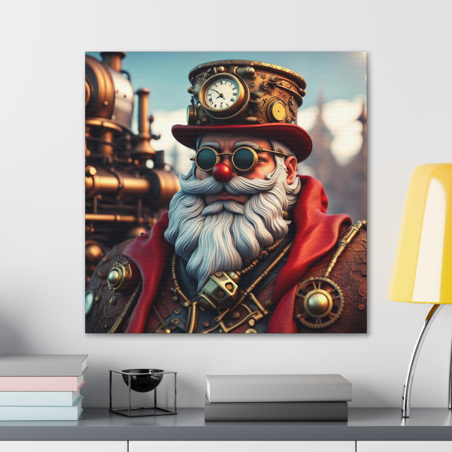 Steampunk Santa Claus NFT Art Canvas Gallery Wraps