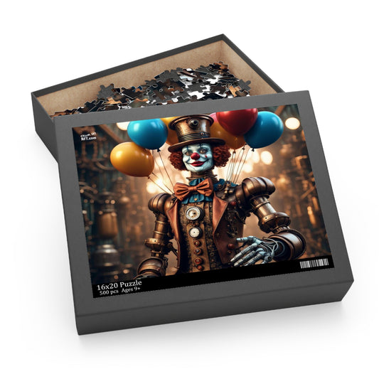 Steampunk Circus Clown NFT Art Collection Puzzle (120, 252, 500-Piece)