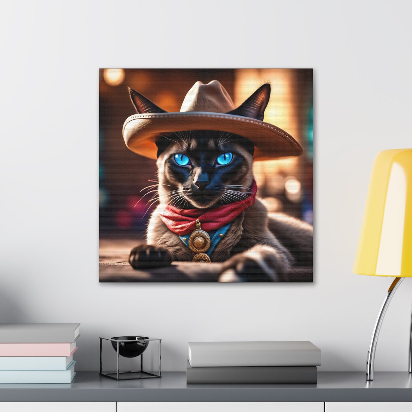 The Cowboy Cat Profession NFT Art Canvas Gallery Wraps