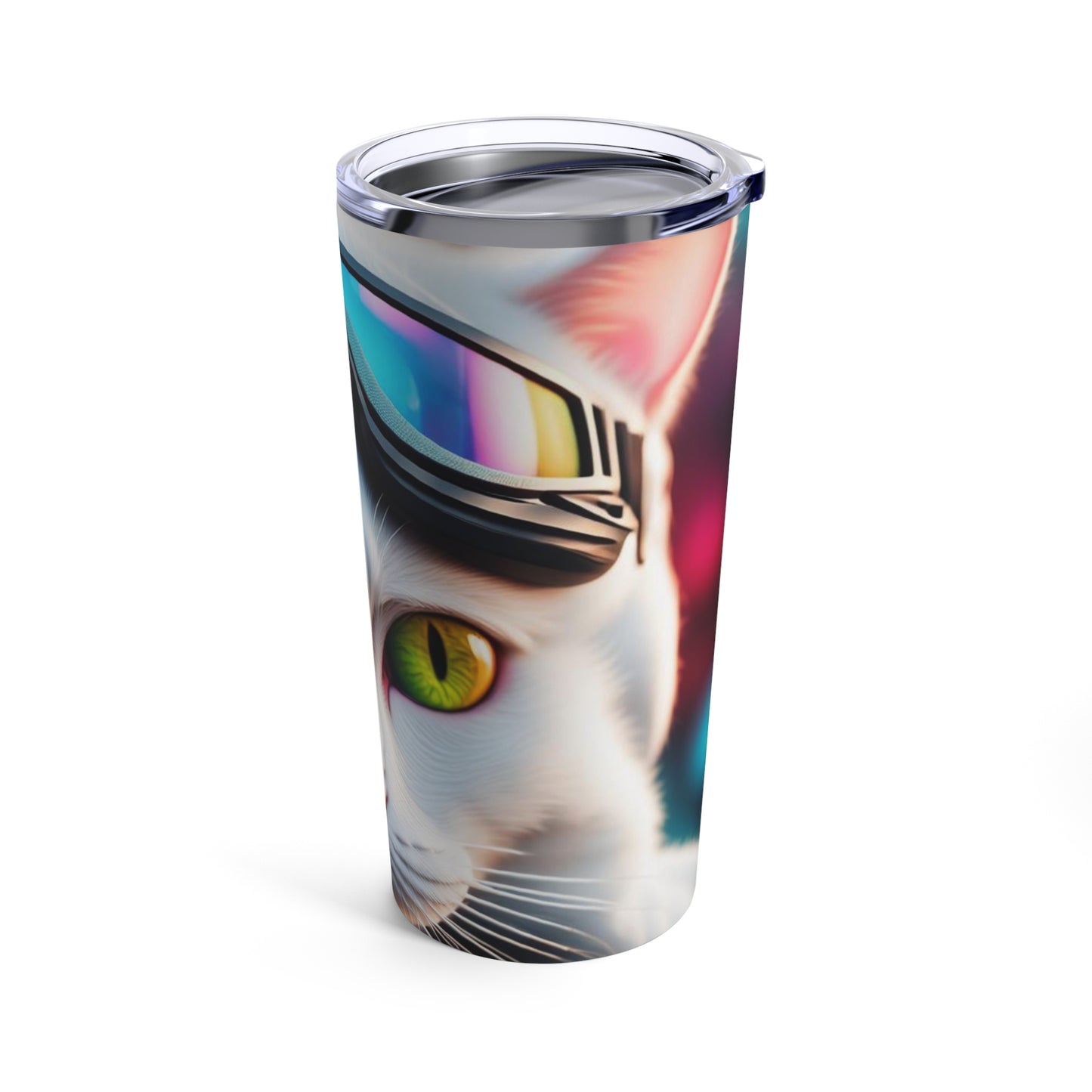 The Ski Instructor Cat Profession NFT Art Tumbler 20oz