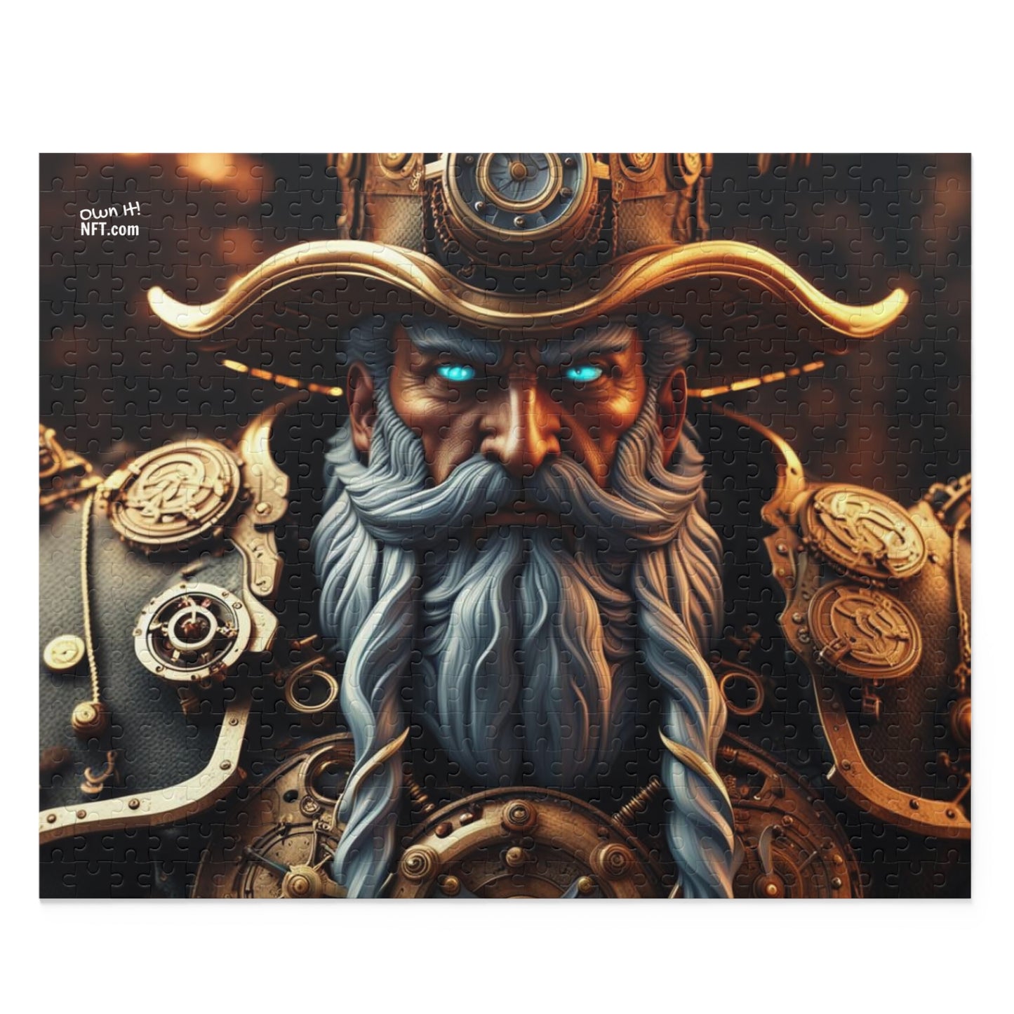 Steampunk Norse God Odin NFT Art Collection Puzzle (120, 252, 500-Piece)