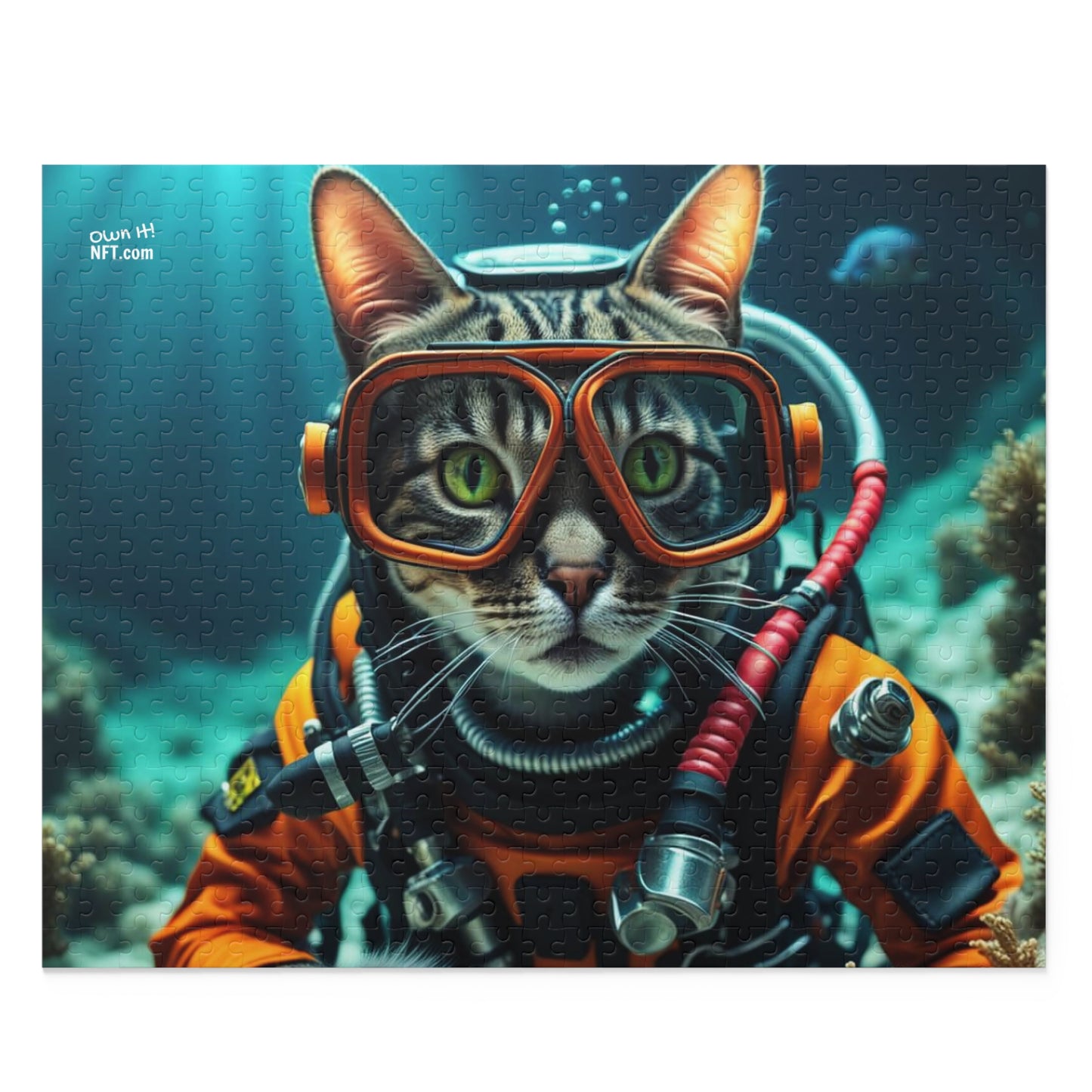 Scuba Diver Cat Profession NFT Art Collection Puzzle (120, 252, 500-Piece)