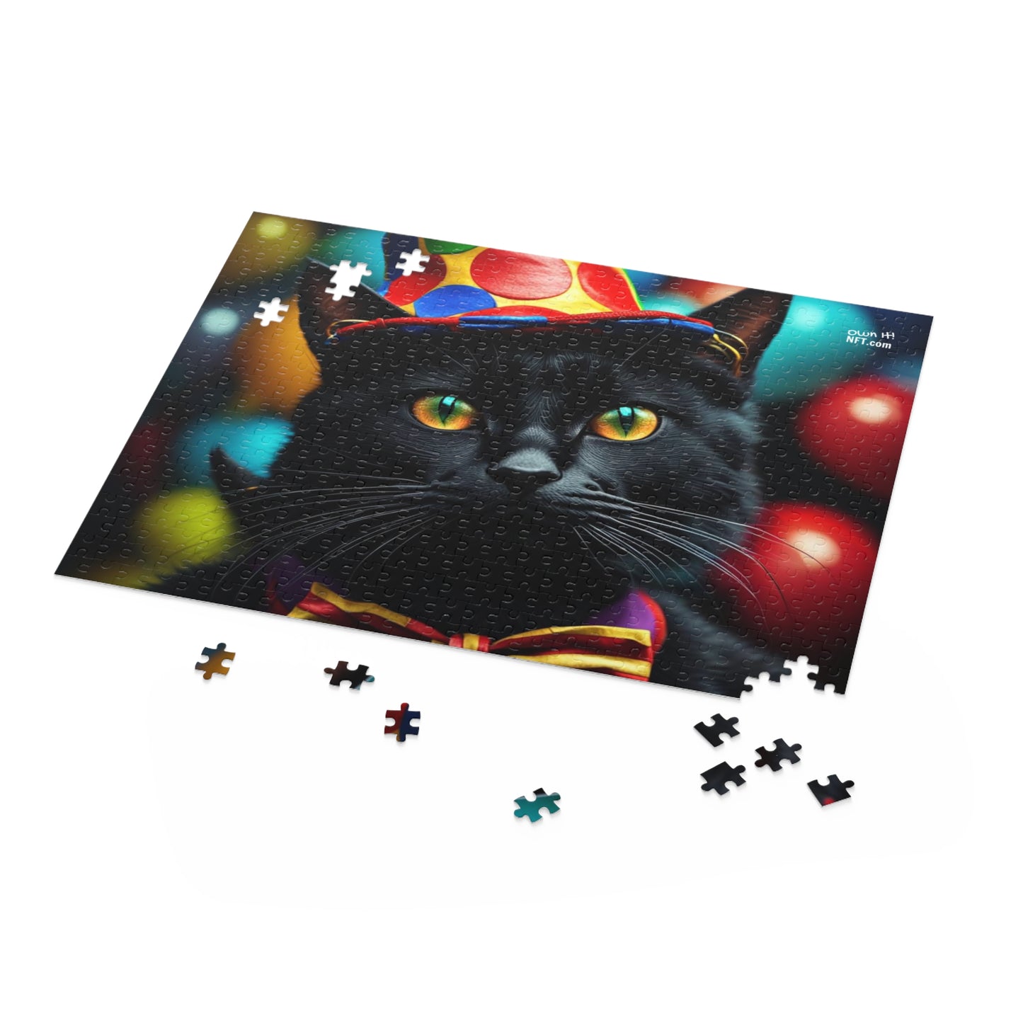 Circus Clown Cat Profession NFT Art Collection Puzzle (120, 252, 500-Piece)