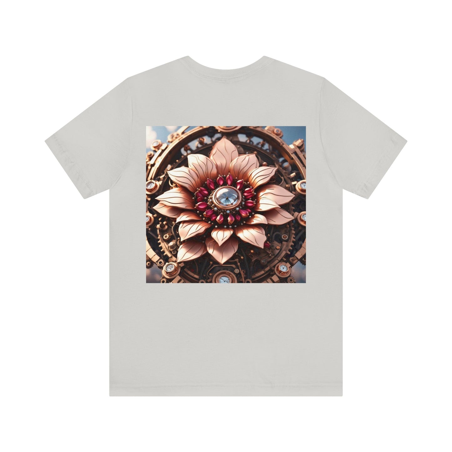 Steampunk Dahlia Flower NFT Unisex Jersey Short Sleeve Tee T-Shirt