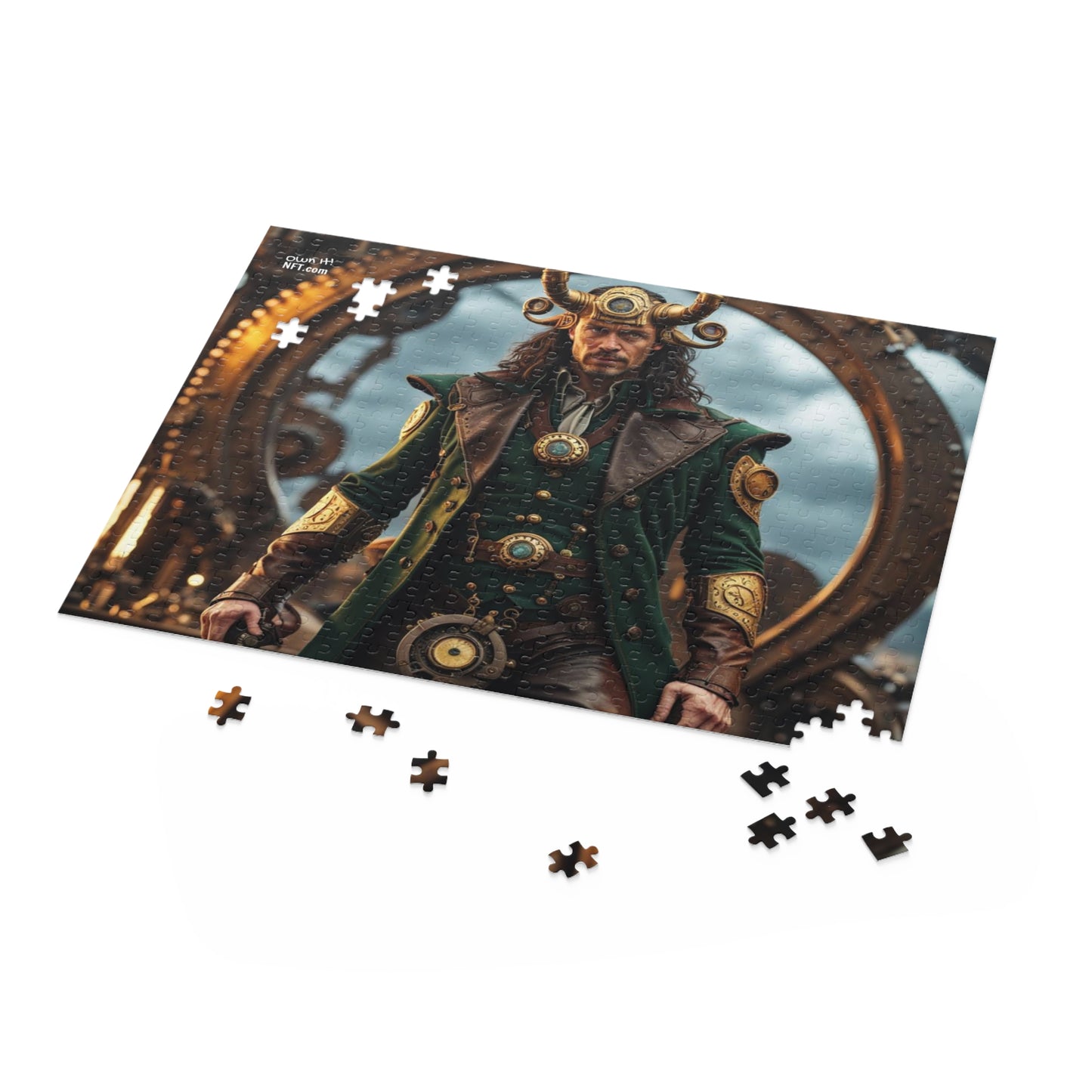 Steampunk Norse God Loki NFT Art Collection Puzzle (120, 252, 500-Piece)