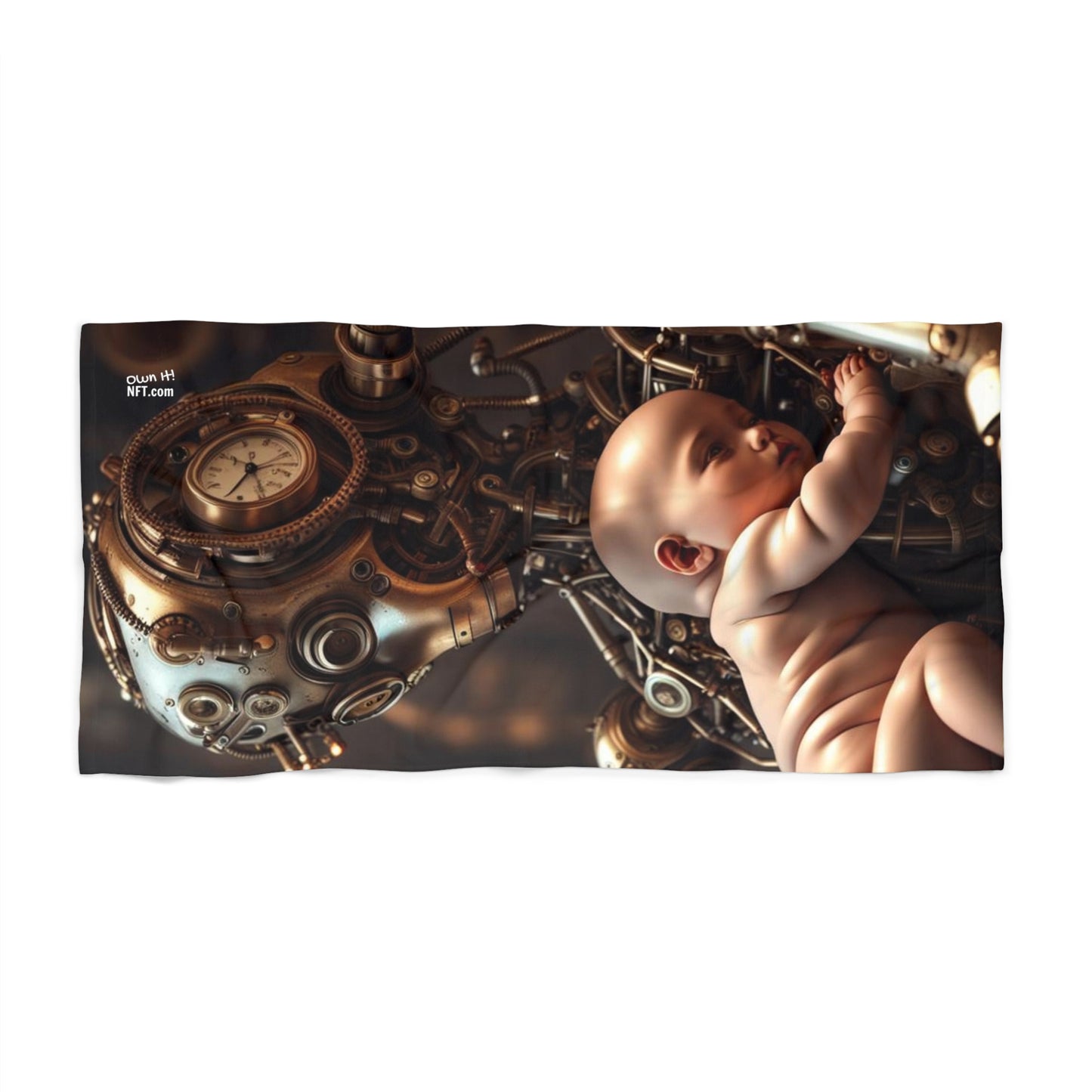 Steampunk Guardian NFT Art Beach Towel