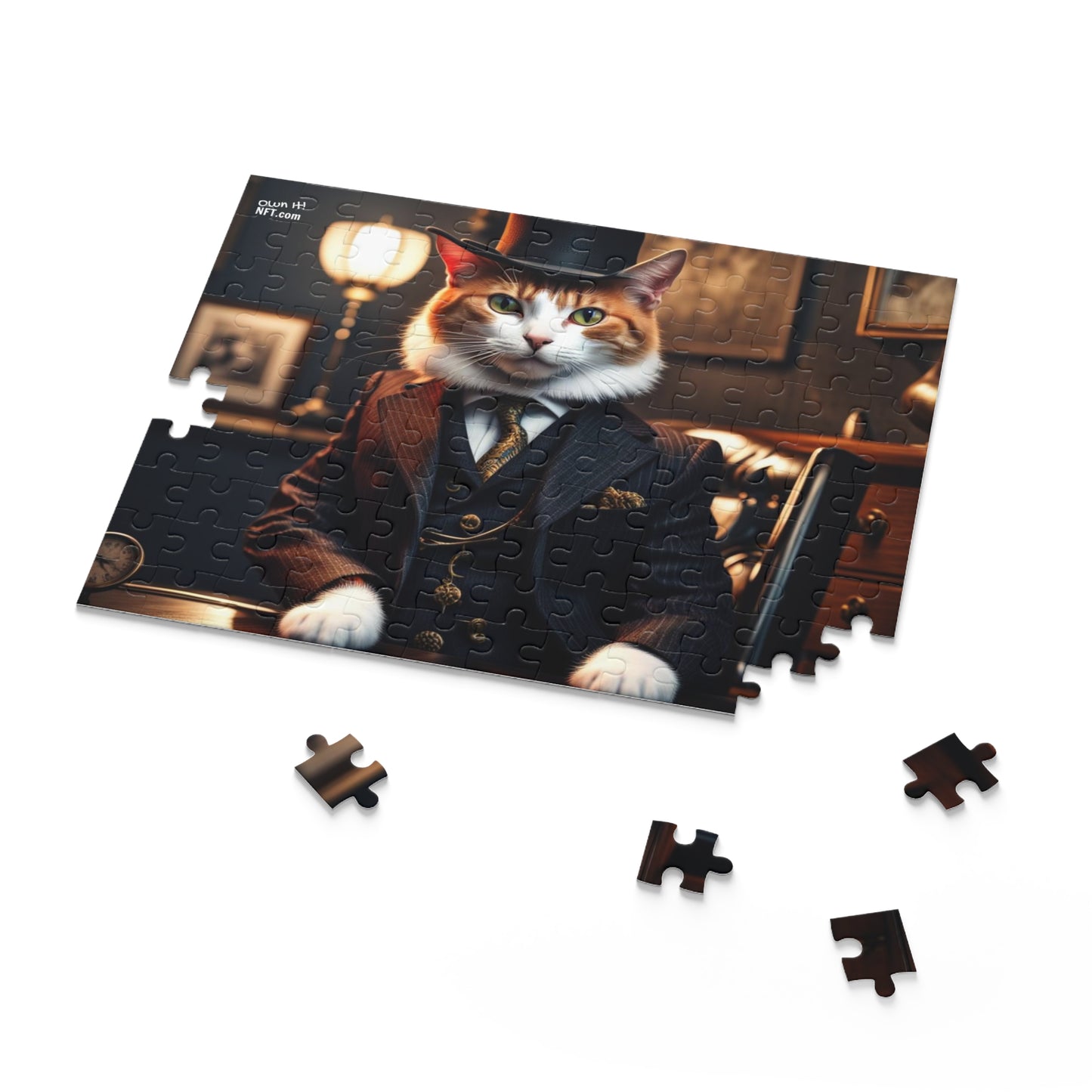 Mafia Boss Cat Profession NFT Art Collection Puzzle (120, 252, 500-Piece)