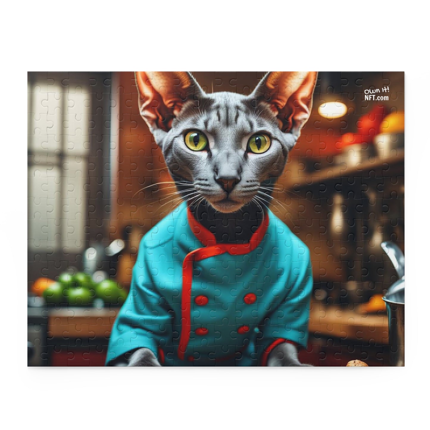 Head Chef Cat Profession NFT Art Collection Puzzle (120, 252, 500-Piece)