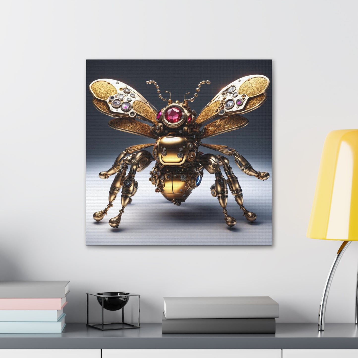 Steampunk Bumblebee NFT Art Canvas Gallery Wraps