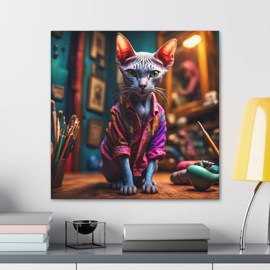 The Artist Cat Profession NFT Art Canvas Gallery Wraps