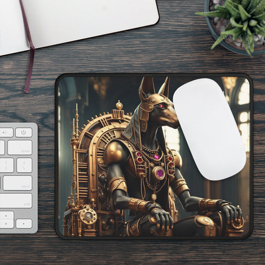 Steampunk Egyptian God Anubis NFT Art Gaming Mouse Pad