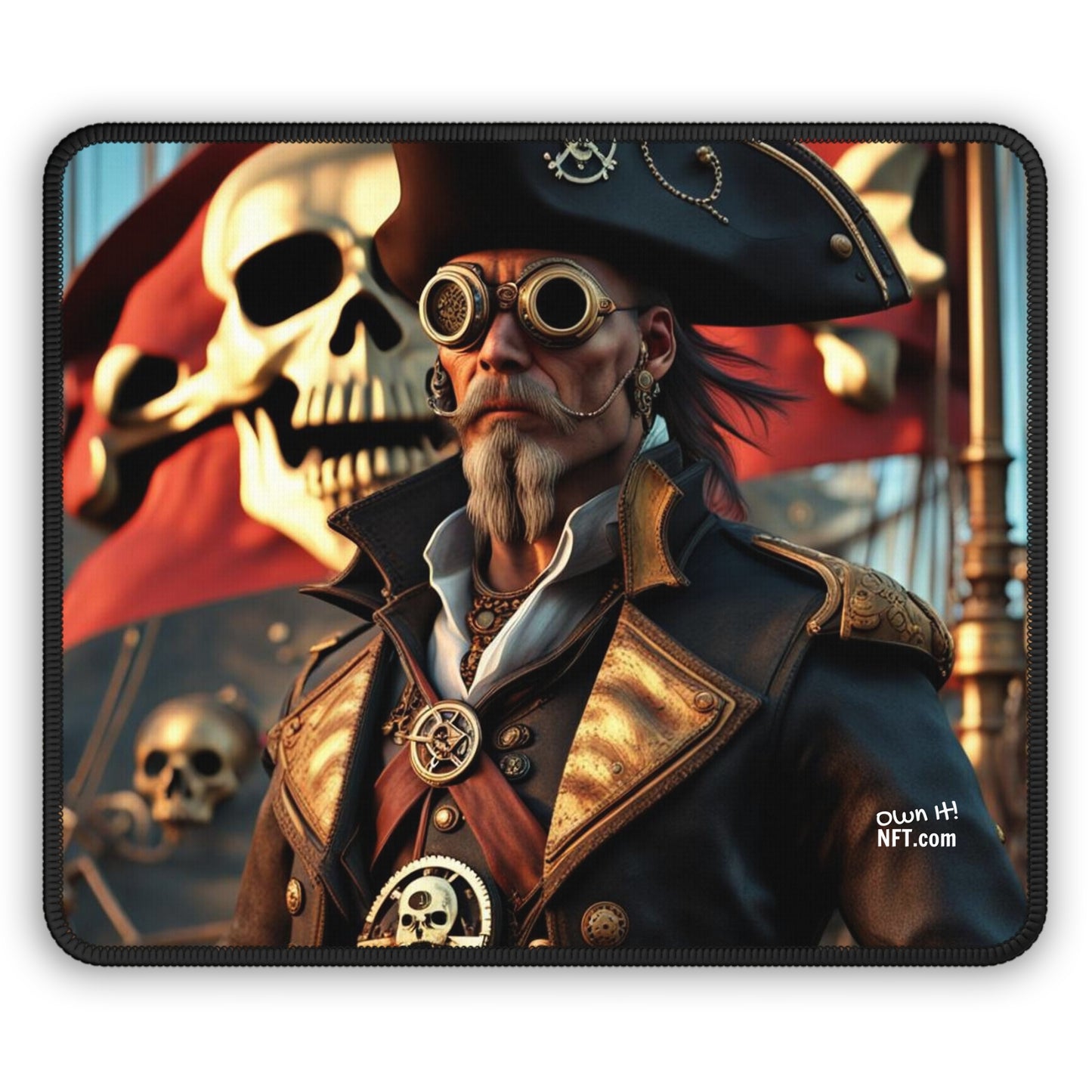 Steampunk Pirate NFT Art Gaming Mouse Pad