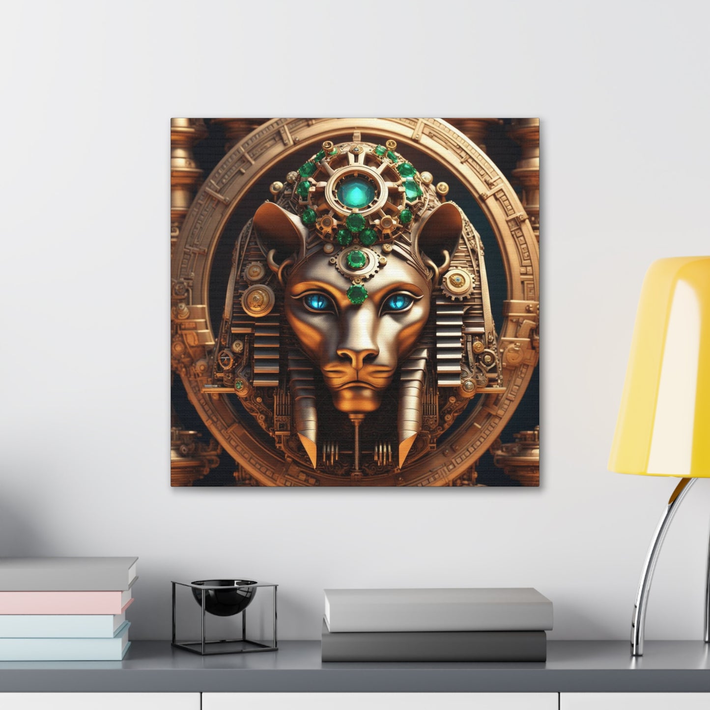 Steampunk Lioness NFT Art Canvas Gallery Wraps