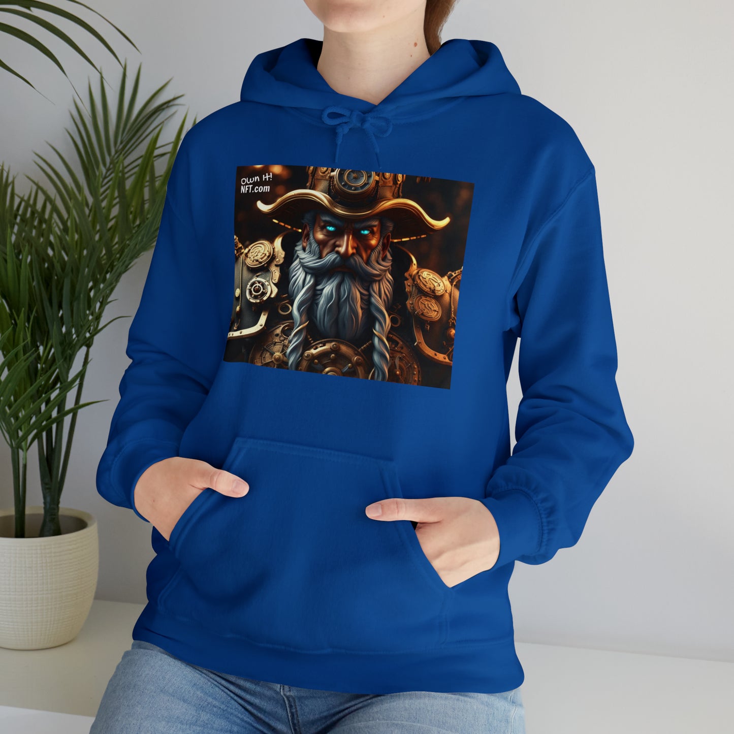 Steampunk Norse God Odin NFT Art Unisex Heavy Blend™ Hooded Sweatshirt