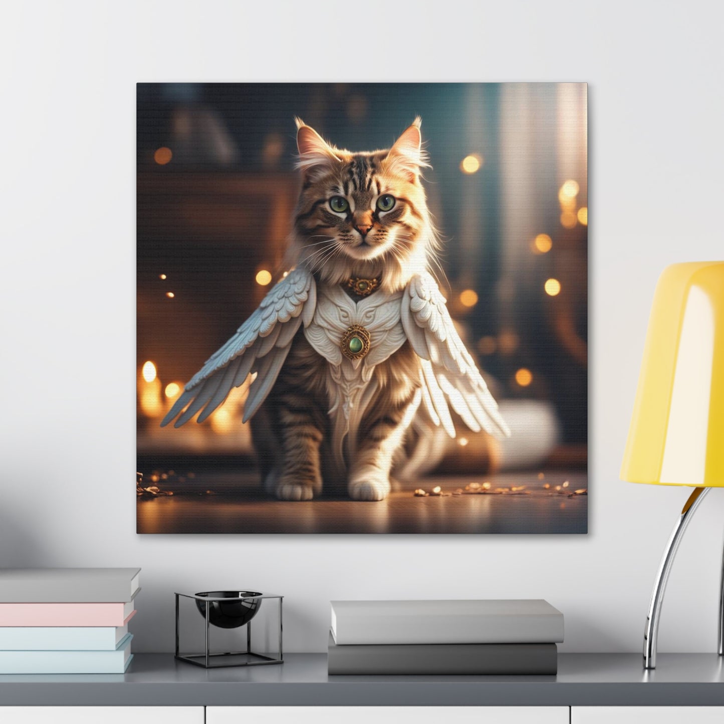 The Angel of Nine Lives Cat Profession NFT Art Canvas Gallery Wraps