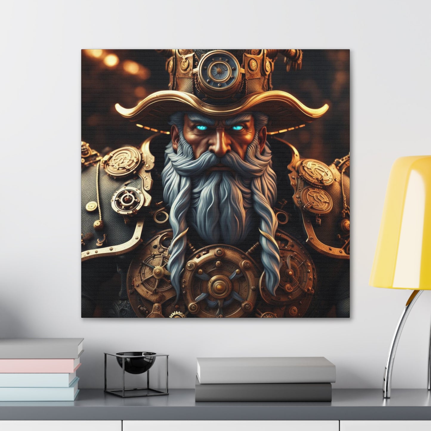 Steampunk Norse God Odin NFT Art Canvas Gallery Wraps