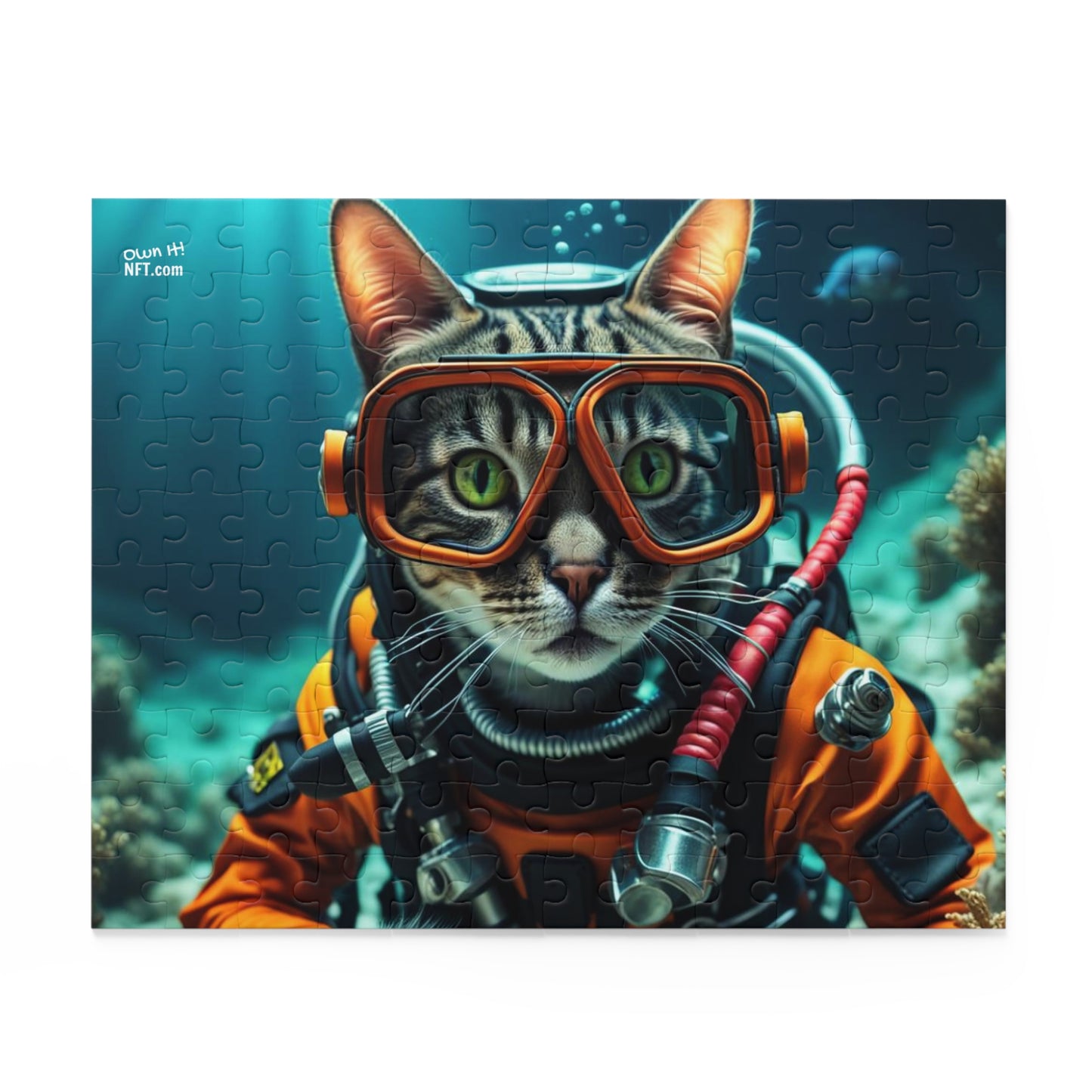 Scuba Diver Cat Profession NFT Art Collection Puzzle (120, 252, 500-Piece)