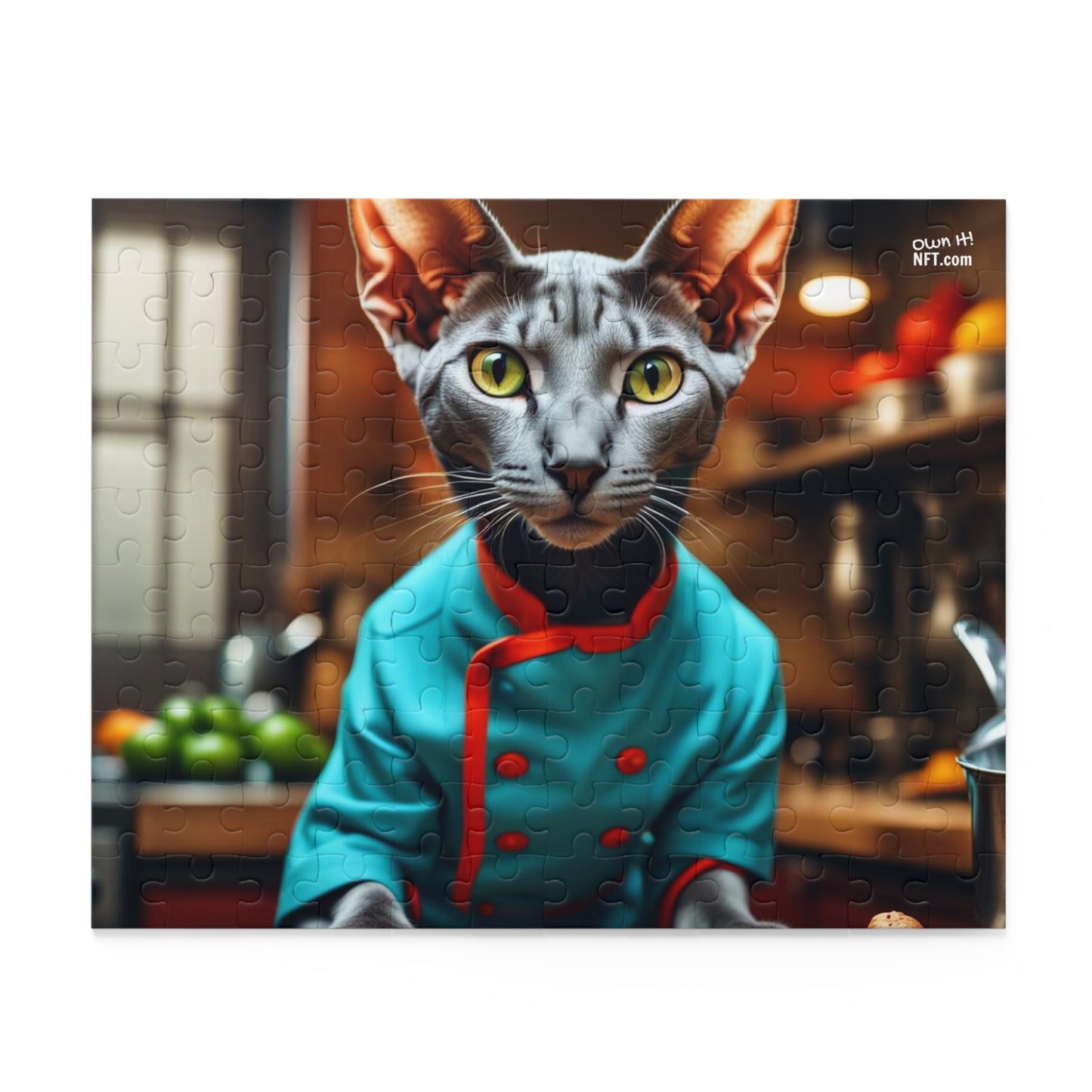 Head Chef Cat Profession NFT Art Collection Puzzle (120, 252, 500-Piece)