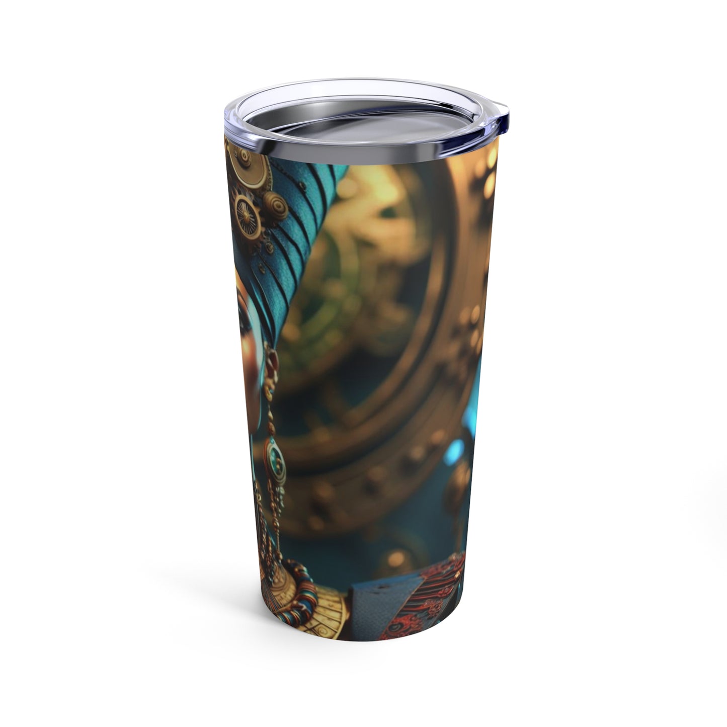 Steampunk Egyptian Queen Nefertiti NFT Art Tumbler 20oz