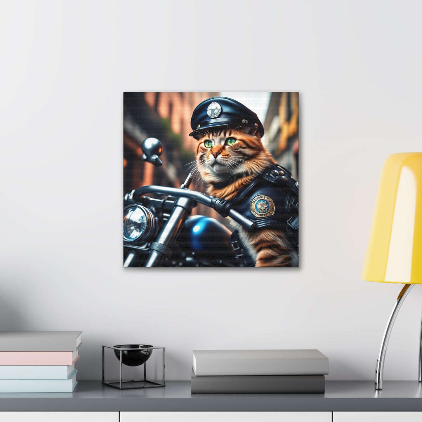 The Police Officer Cat Profession NFT Art Canvas Gallery Wraps