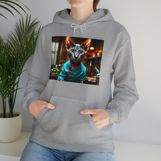 The Head Chef Cat Profession NFT Art Unisex Heavy Blend™ Hooded Sweatshirt