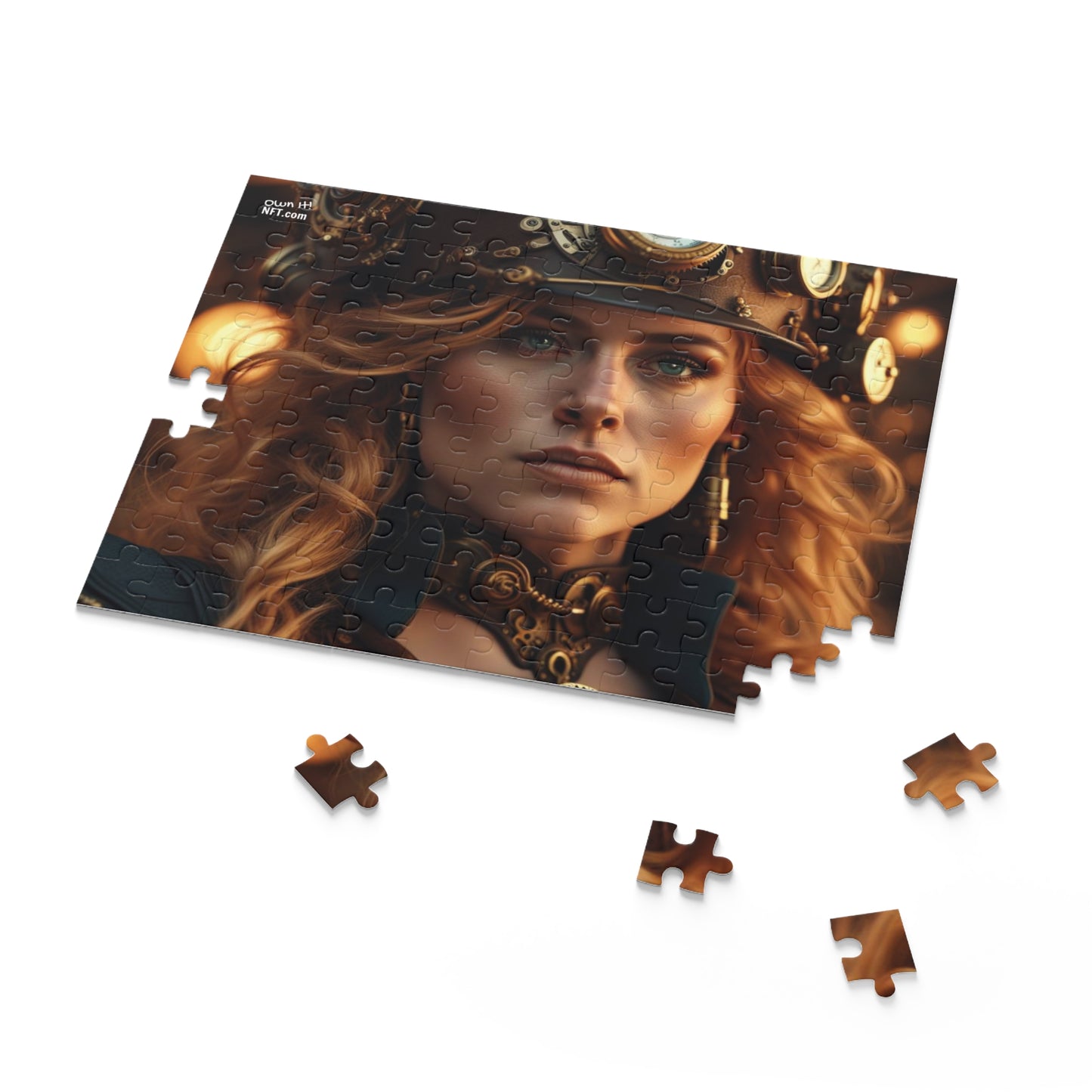 Steampunk Norse Goddess Freyja NFT Art Collection Puzzle (120, 252, 500-Piece)