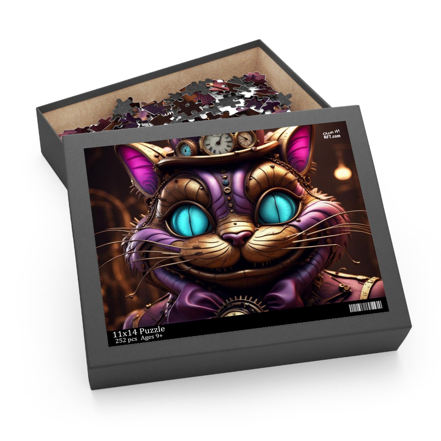 Steampunk Cat NFT Art Collection Puzzle (120, 252, 500-Piece)