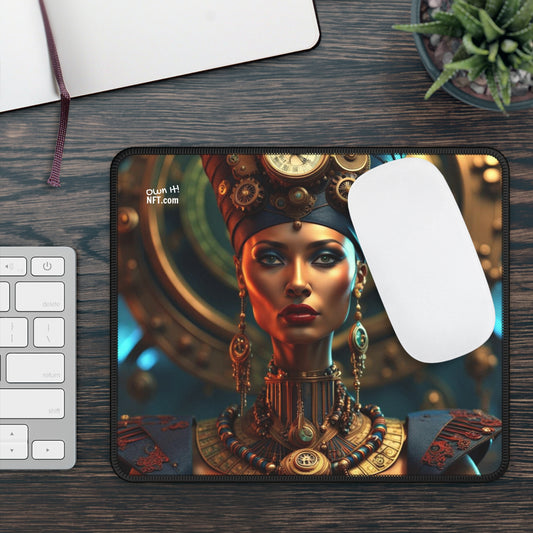 Steampunk Egyptian Queen Nefertiti NFT Art Gaming Mouse Pad