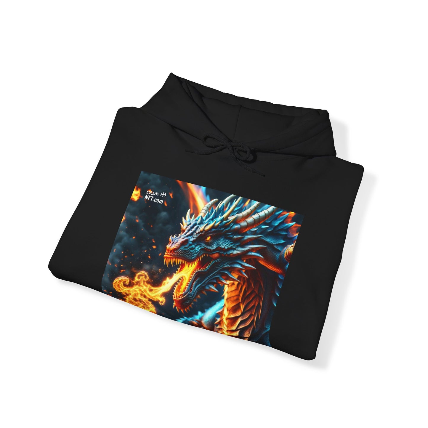 Fan Inspired Fire-Breathing Dragon NFT Art Unisex Heavy Blend™ Hooded Sweatshirt