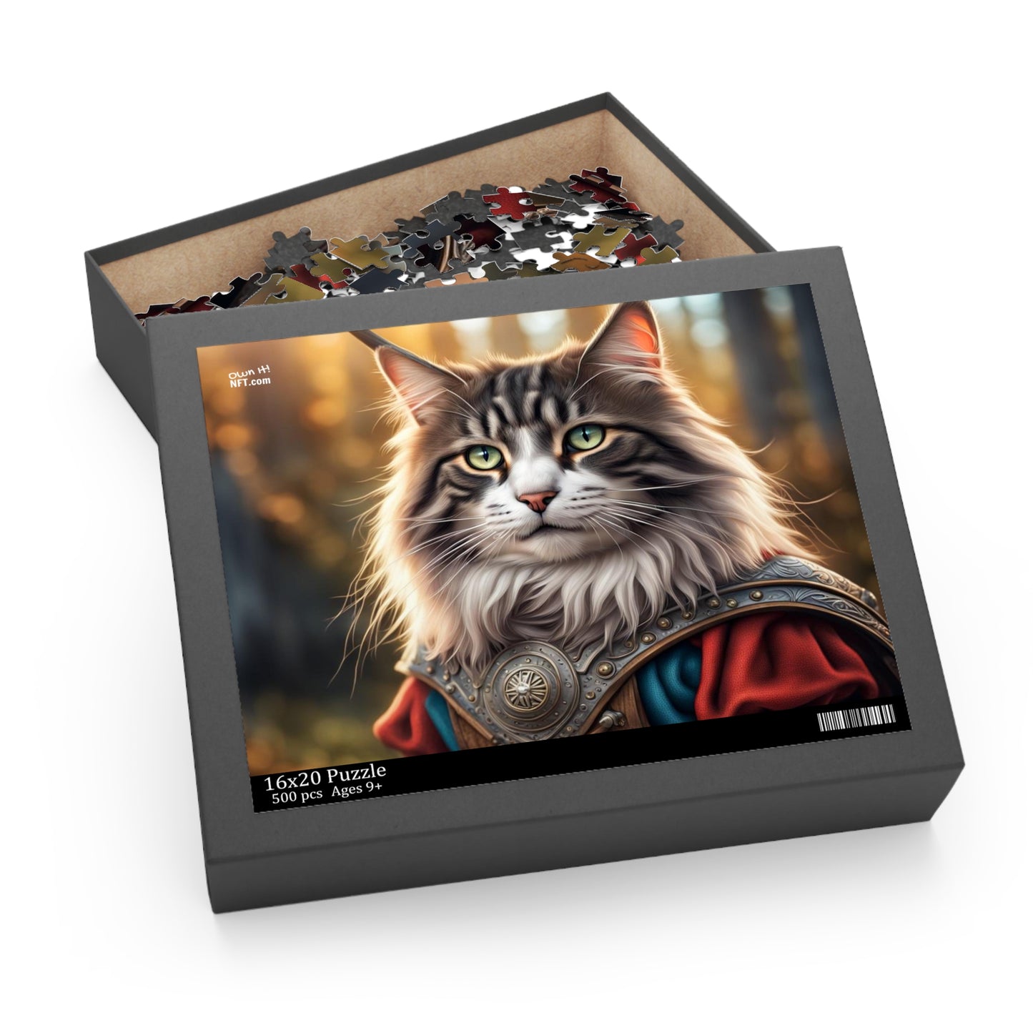 Viking Cat Profession NFT Art Collection Puzzle (120, 252, 500-Piece)