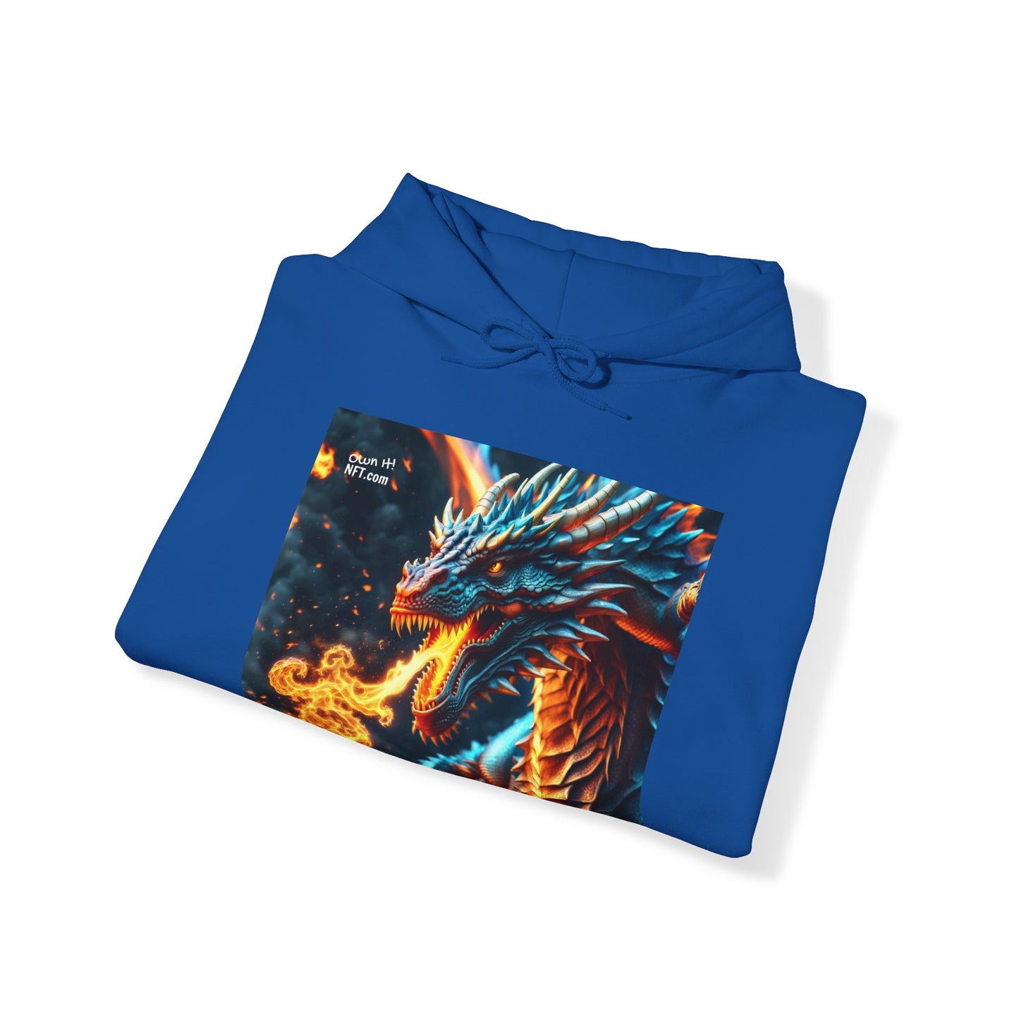 Fan Inspired Fire-Breathing Dragon NFT Art Unisex Heavy Blend™ Hooded Sweatshirt