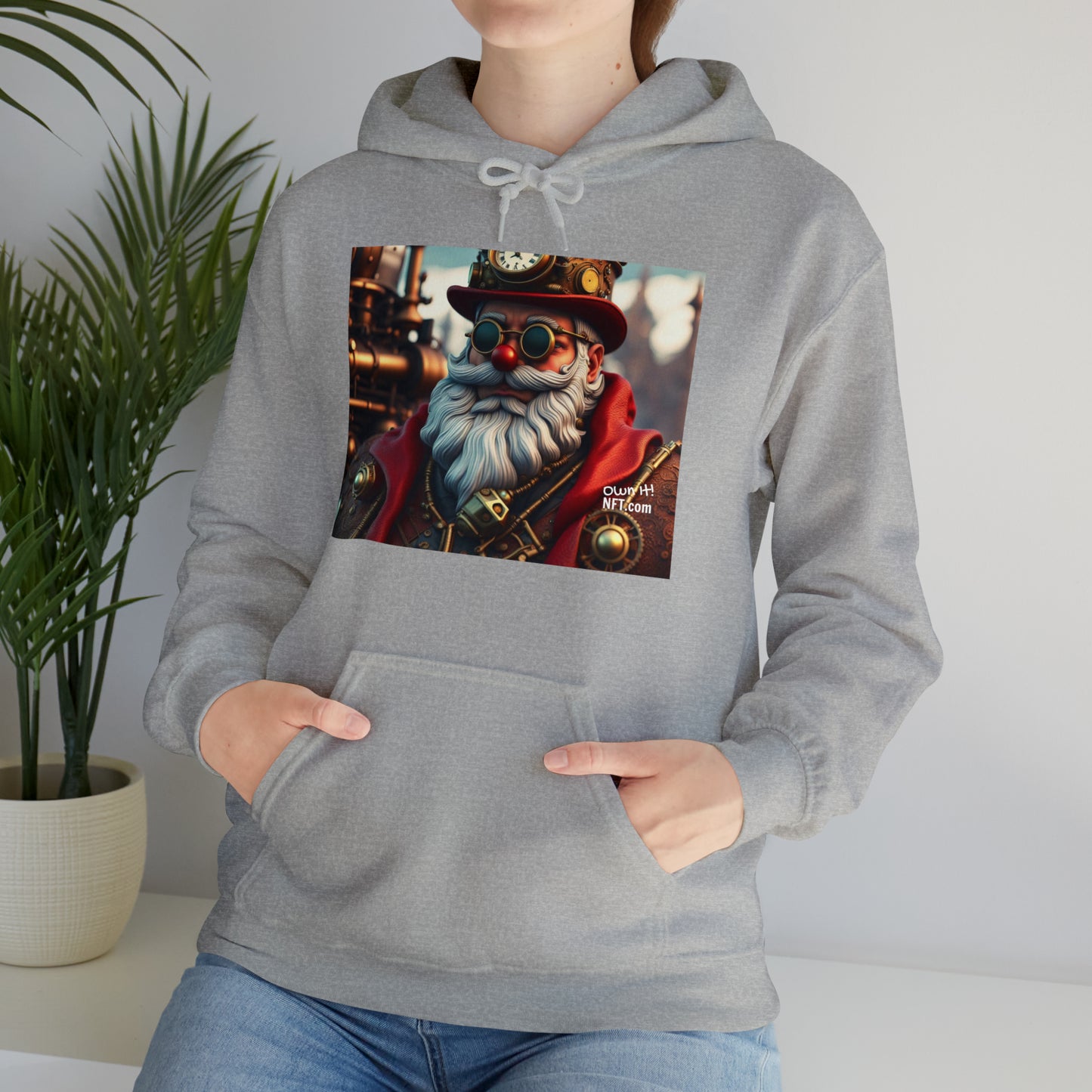 Steampunk Santa Claus NFT Art Unisex Heavy Blend™ Hooded Sweatshirt