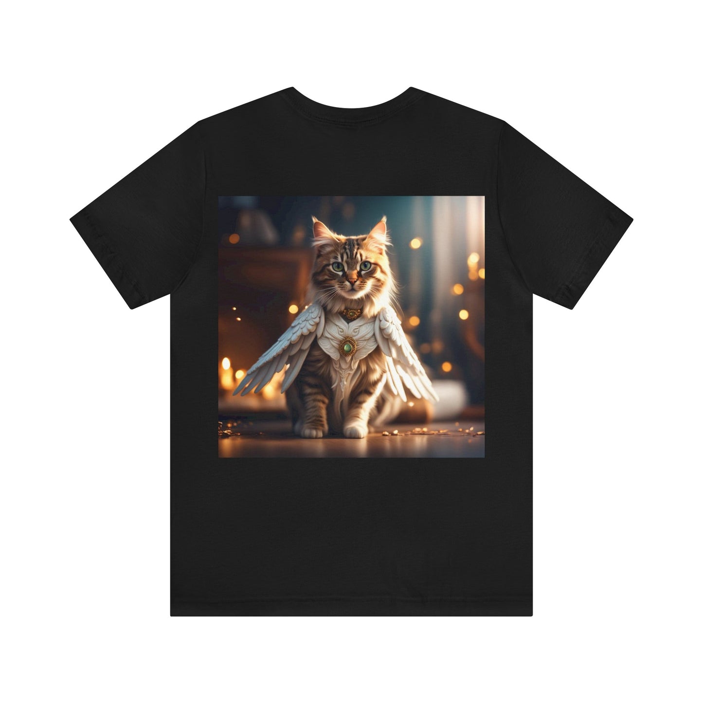 Angel of Nine Lives Cat Profession NFT Art Unisex Jersey Short Sleeve Tee