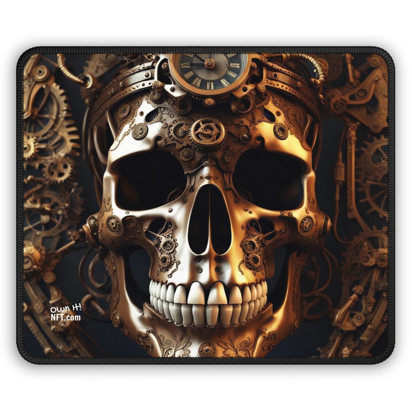 Steampunk Skull NFT Art Gaming Mouse Pad