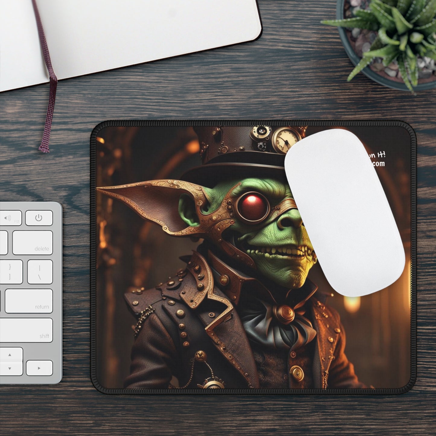 Steampunk Goblin NFT Art Gaming Mouse Pad