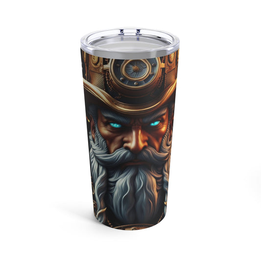 Steampunk Norse God Odin NFT Art Tumbler 20oz