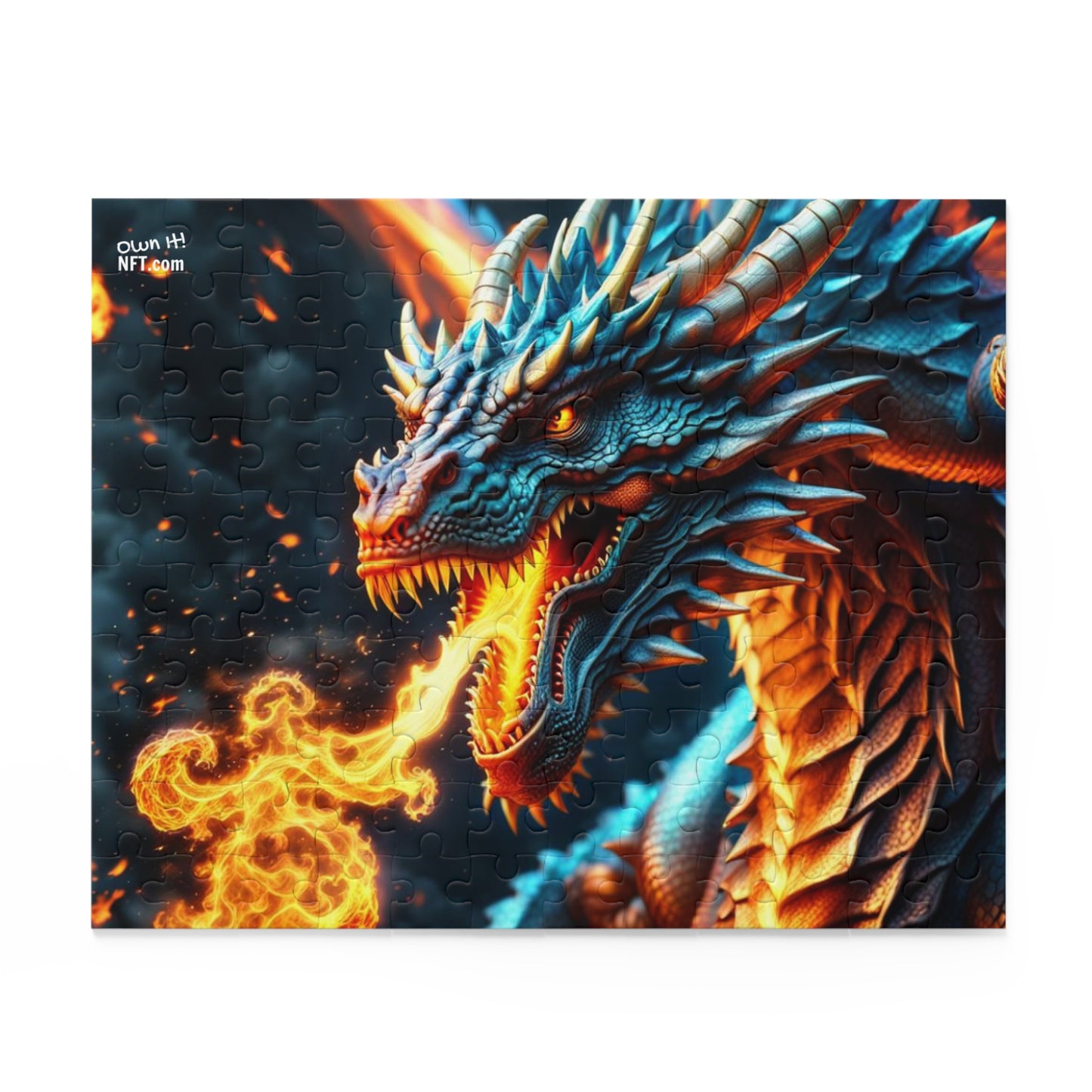 Fan Inspired Fire-Breathing Dragon NFT Art Collection Puzzle (120, 252, 500-Piece)