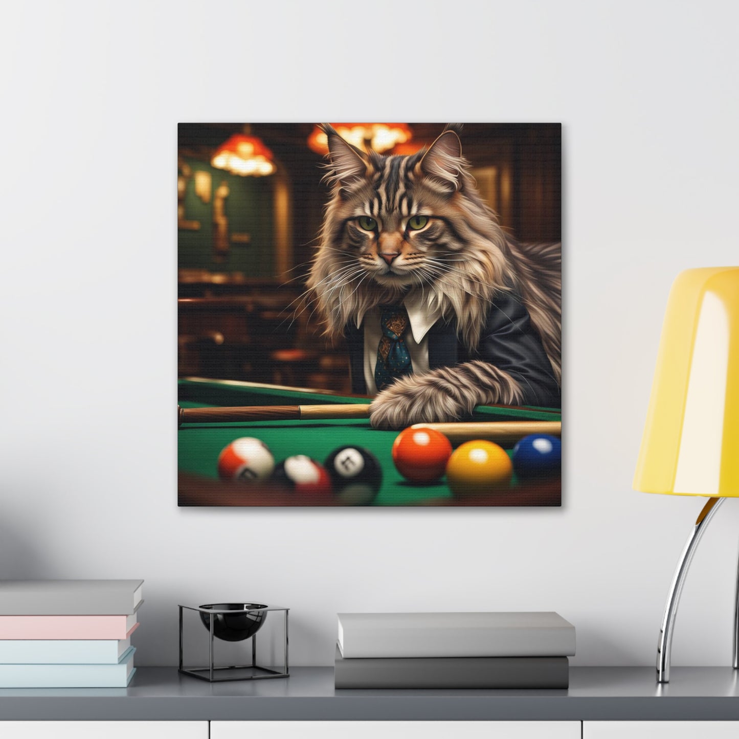 The Pool Shark Cat Profession NFT Art Canvas Gallery Wraps