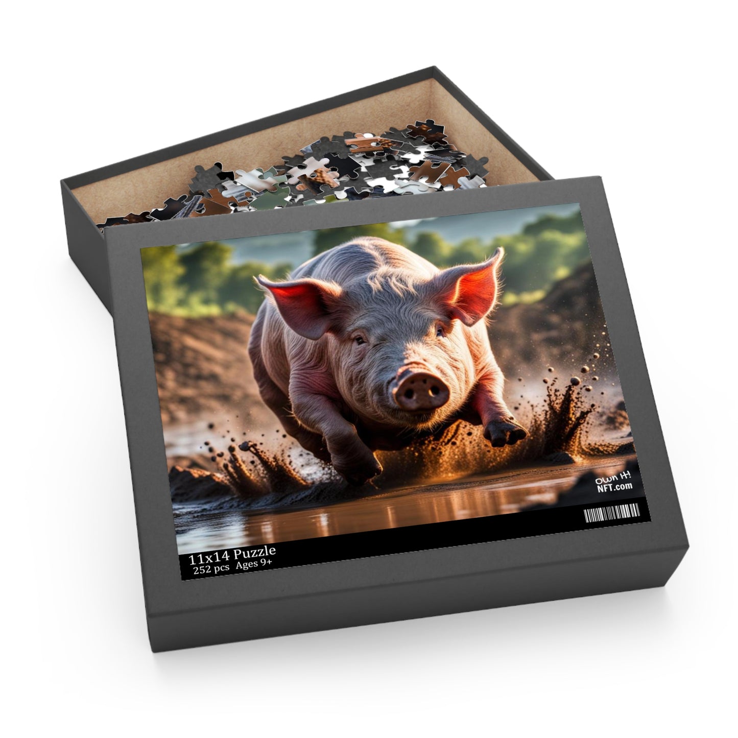 The Pig in Mud Everything Else Art Collection Puzzle (120, 252, 500-Piece)