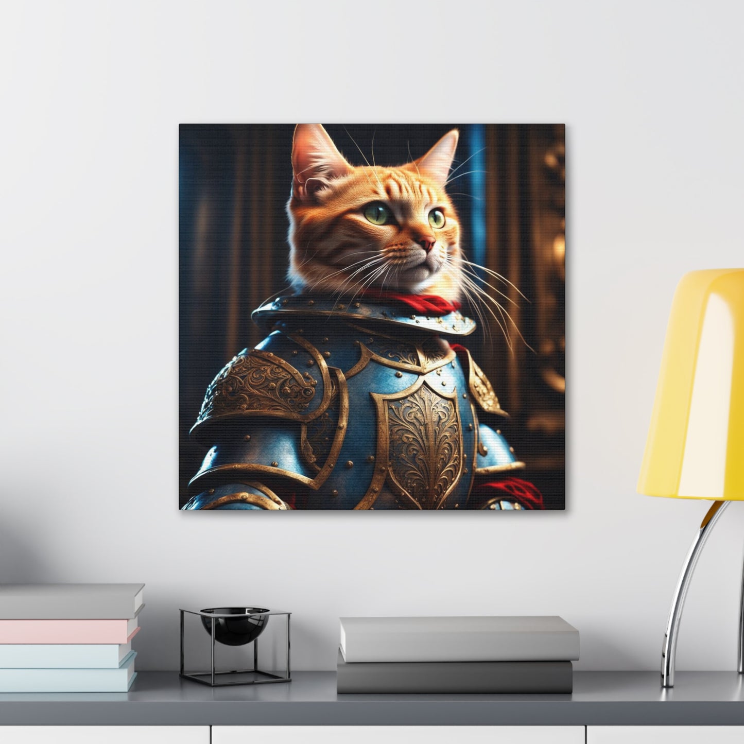 The Knight of the Round Table Cat Profession NFT Art Canvas Gallery Wraps