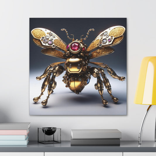 Steampunk Bumblebee NFT Art Canvas Gallery Wraps