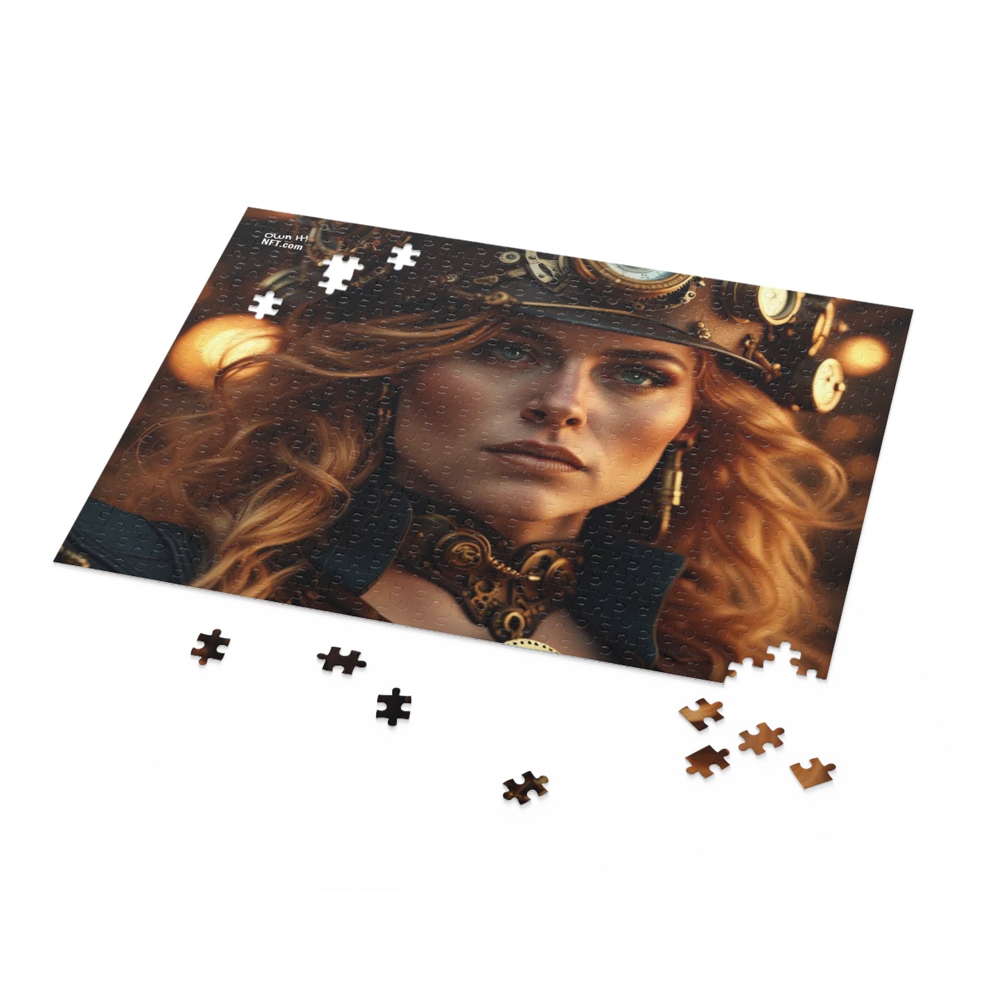 Steampunk Norse Goddess Freyja NFT Art Collection Puzzle (120, 252, 500-Piece)