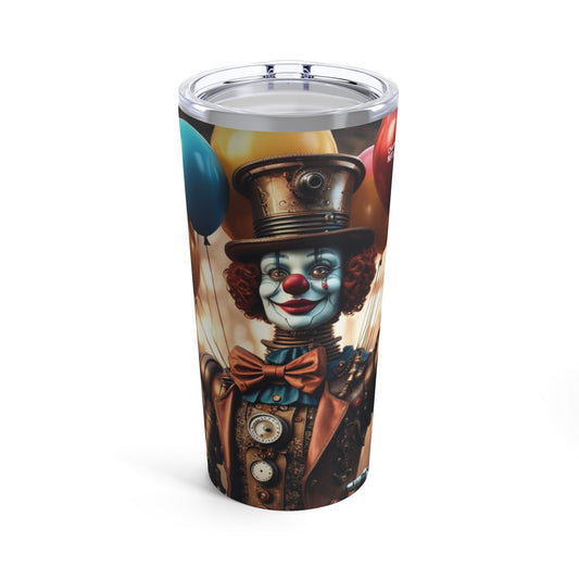 Steampunk Circus Clown NFT Art Tumbler 20oz