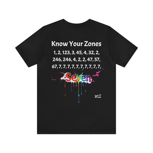 The "Know Your Zones" Unisex Jersey Short Sleeve Tee from the In the Know Collection