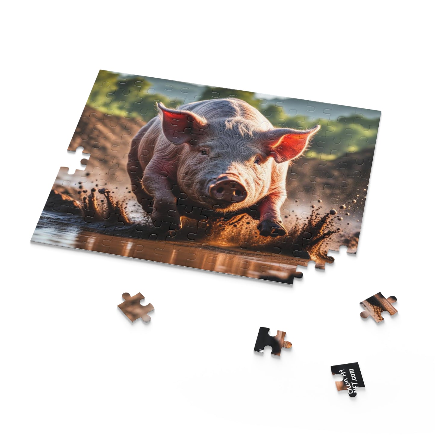 The Pig in Mud Everything Else Art Collection Puzzle (120, 252, 500-Piece)