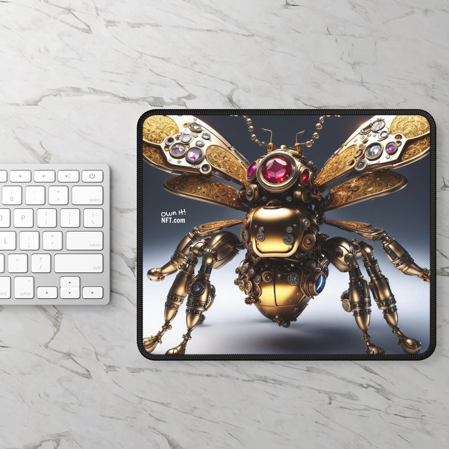 Steampunk Bumblebee NFT Art Gaming Mouse Pad