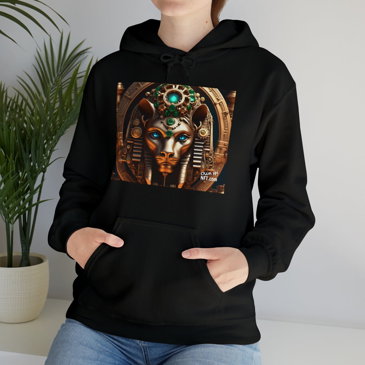 Steampunk Lioness NFT Art Unisex Heavy Blend™ Hooded Sweatshirt