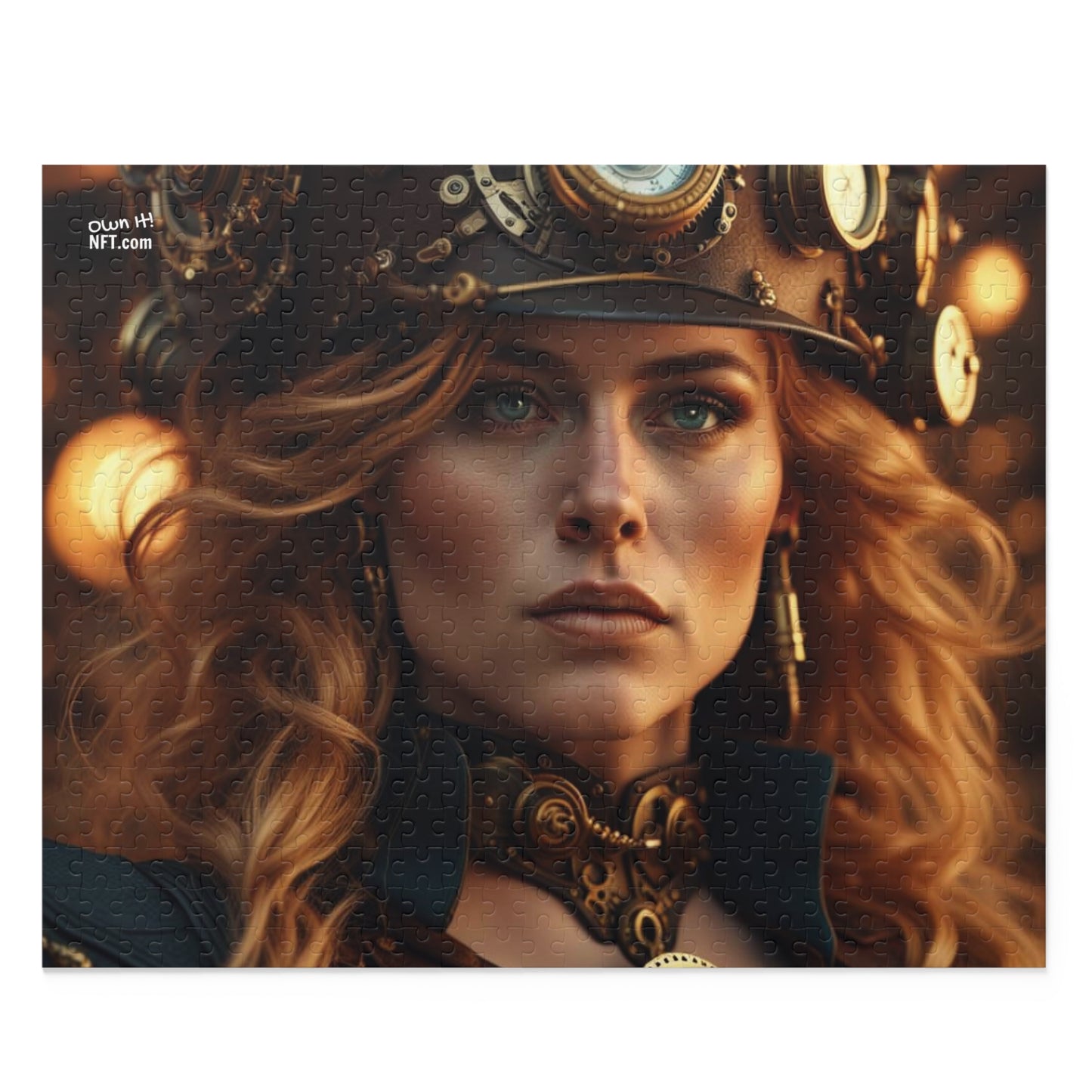 Steampunk Norse Goddess Freyja NFT Art Collection Puzzle (120, 252, 500-Piece)