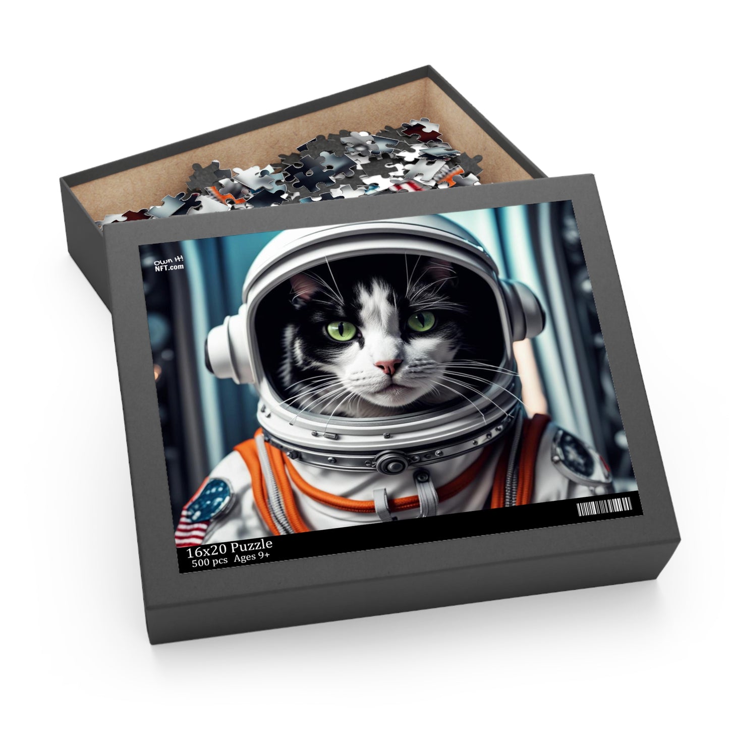 Astronaut Cat Profession NFT Art Collection Puzzle (120, 252, 500-Piece)