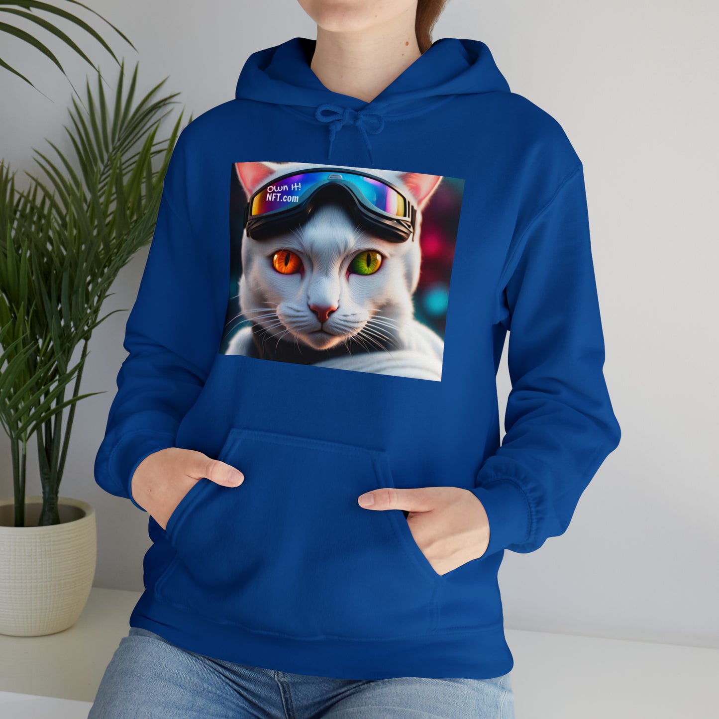 The Ski Instructor Cat Profession NFT Art Unisex Heavy Blend™ Hooded Sweatshirt